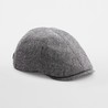 Flat cap - B621:Grey Linen, 57% polyester / 21% cotton / 15% linen / 7% viscose, One Size